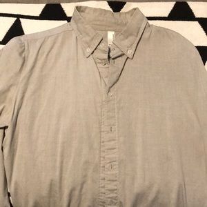 Men’s American Apparel Grey Oxford Button Up